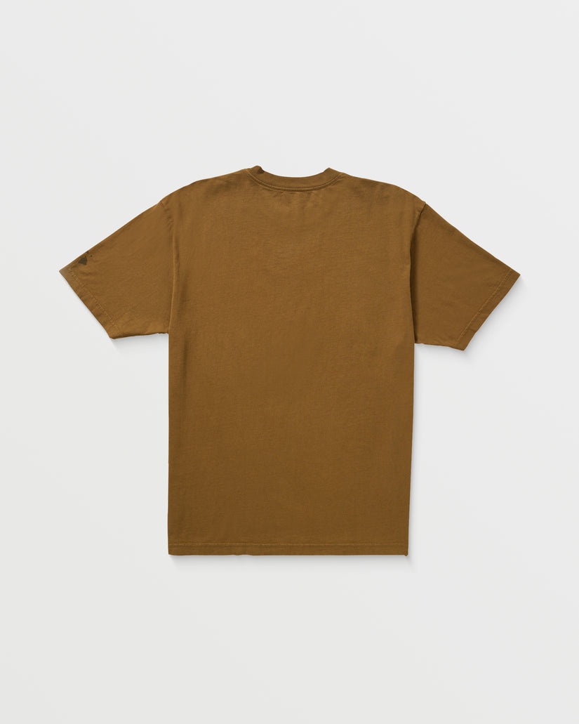 Mens Antique Logo Short Sleeve Tee - Brown