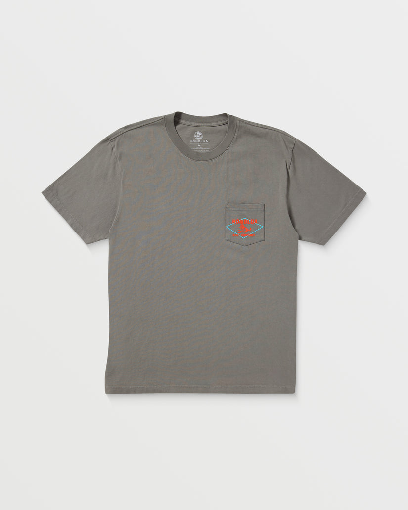 Mens Smoke'D Marlin Short Sleeve Tee - Silver