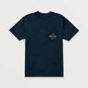 Mens Bamboo Wave Short Sleeve Tee - Navy