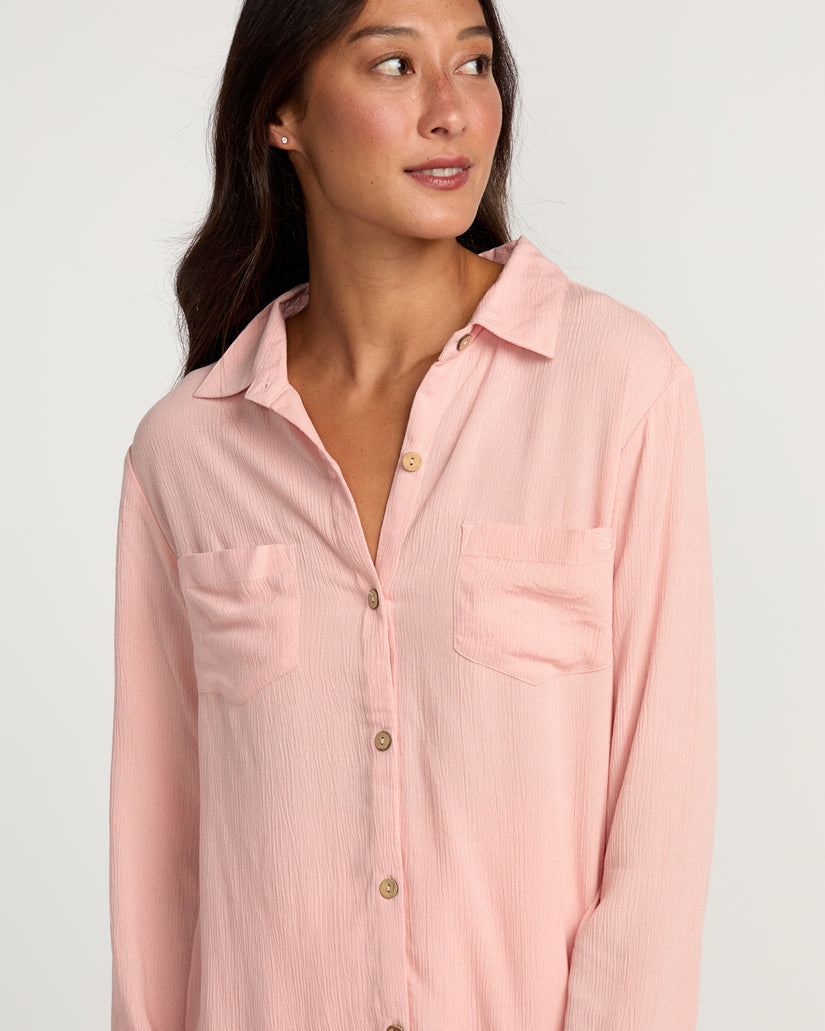 Womens Castaway Oversized Top - Royal Hawaiian