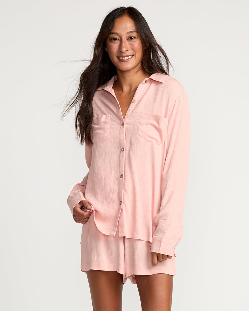 Womens Castaway Oversized Top - Royal Hawaiian