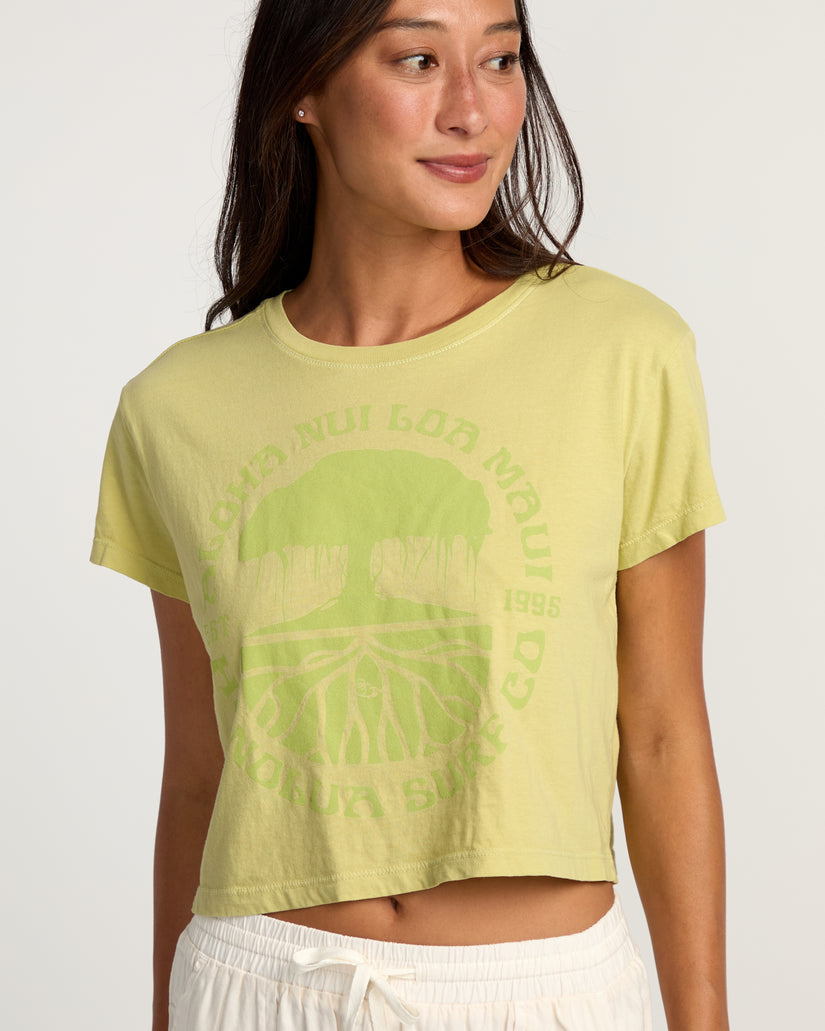 Womens Ma-Maui Nui Loa Short Sleeve Tee - Breadfruit