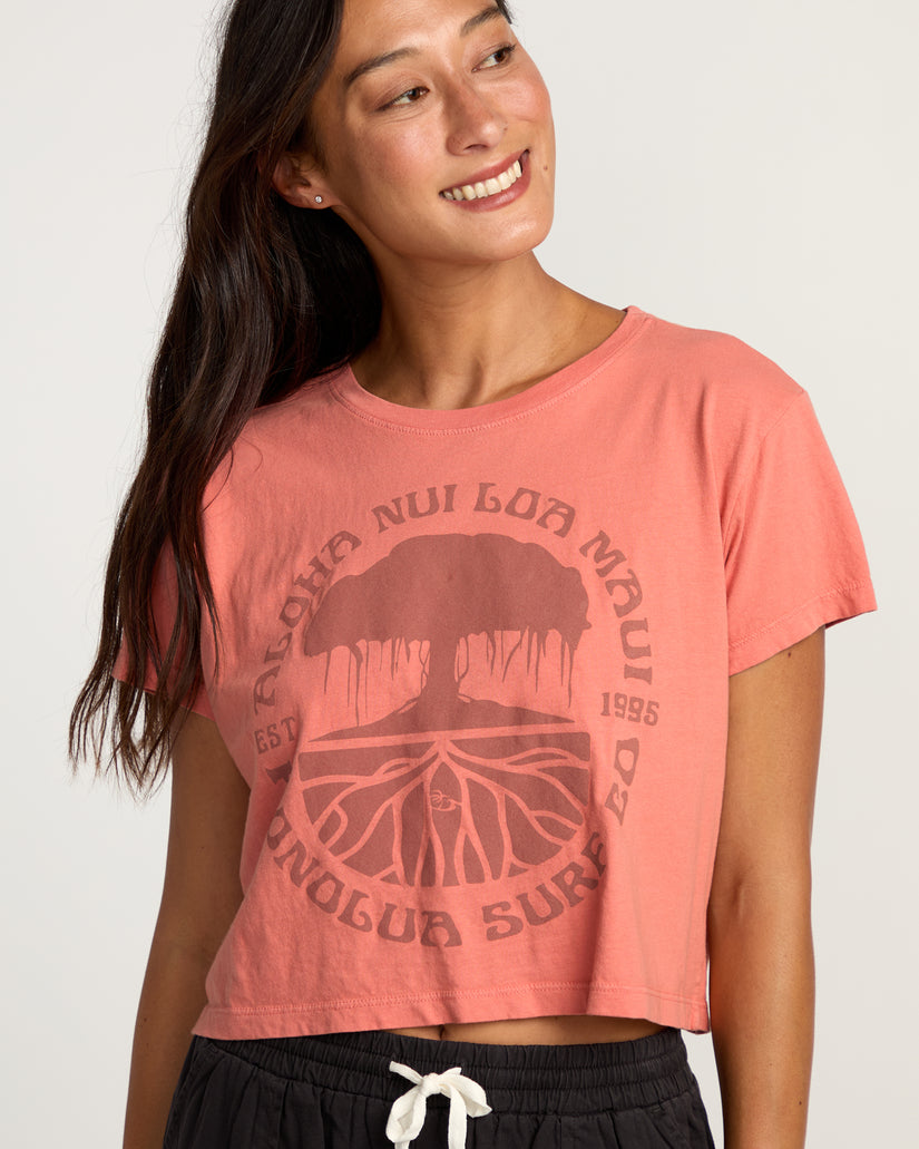 Womens Ma-Maui Nui Loa Short Sleeve Tee - Clay