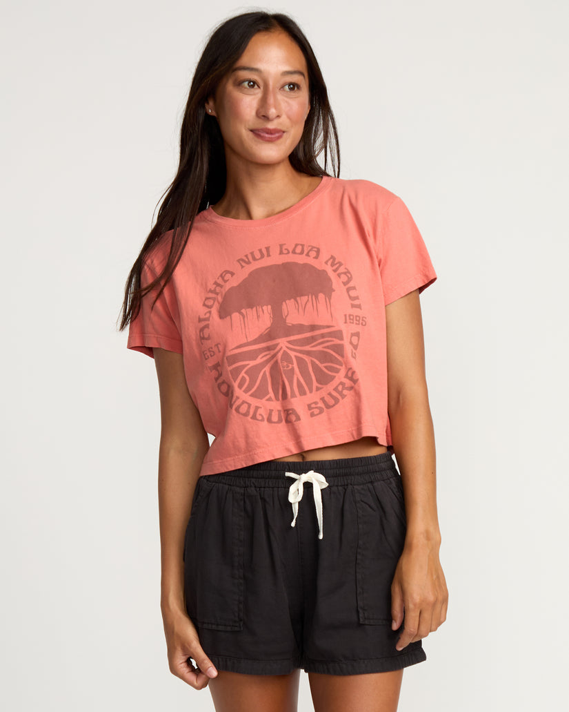 Womens Ma-Maui Nui Loa Short Sleeve Tee - Clay