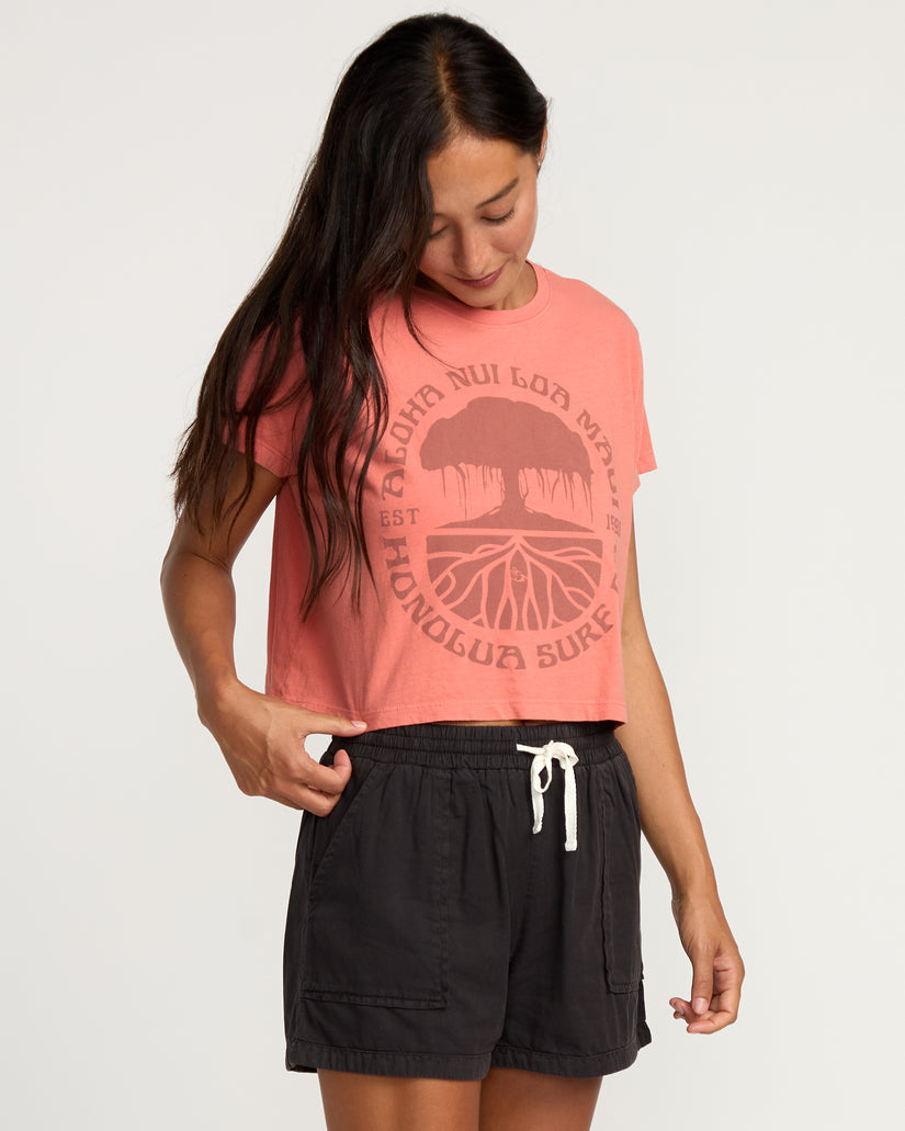 Womens Ma-Maui Nui Loa Short Sleeve Tee - Clay