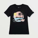 Womens Hawaii Coastin T-Shirt - Off Black