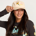 Womens Hibiscus State Cap Hat - Coconut Milk