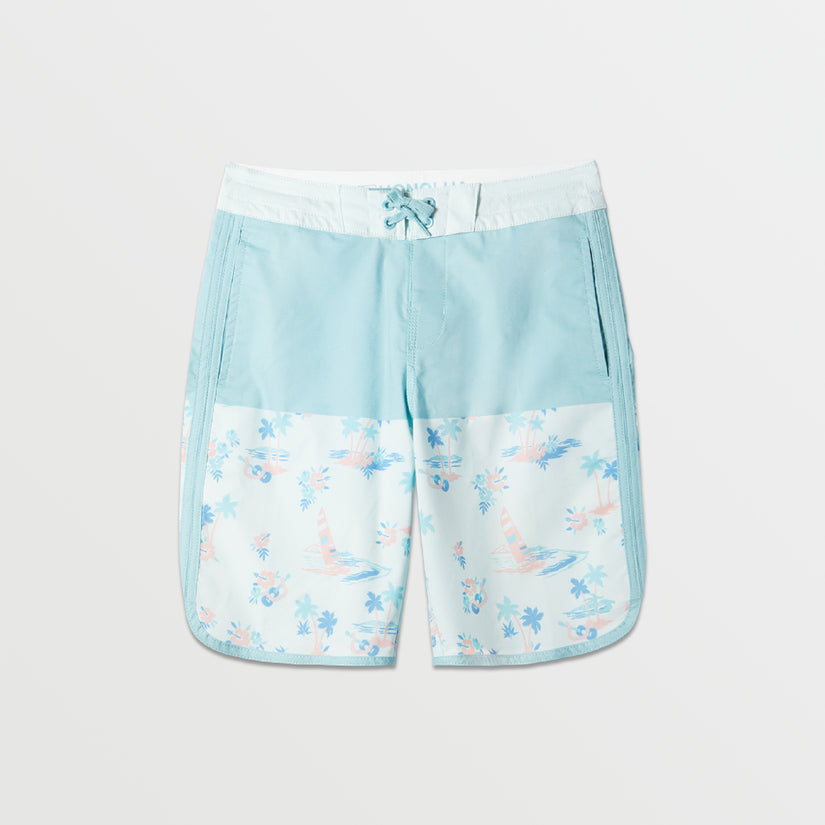 Boys Island Time Boardshort - Ice Blue