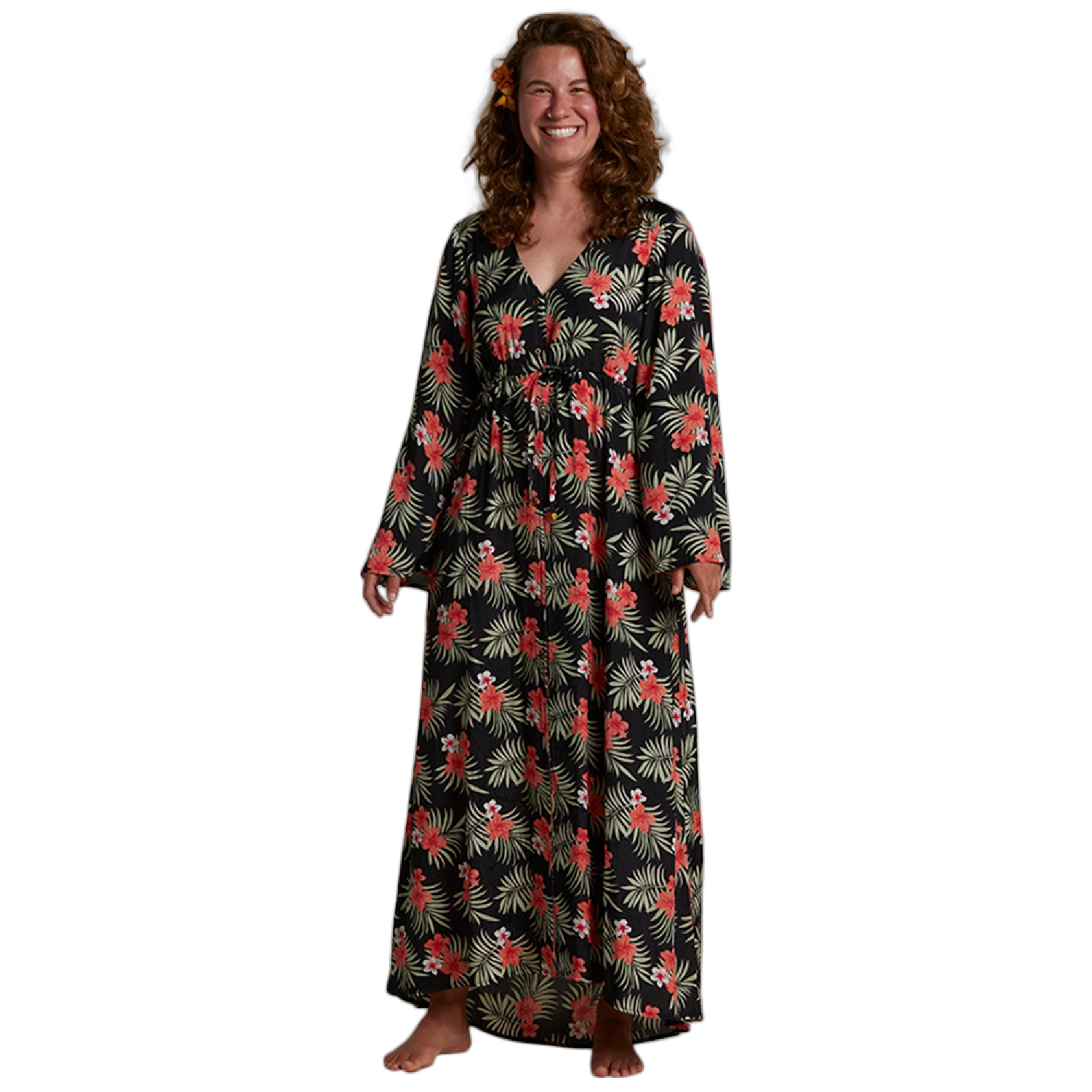 Womens Keke Maxi Dress - Black – Honolua Surf