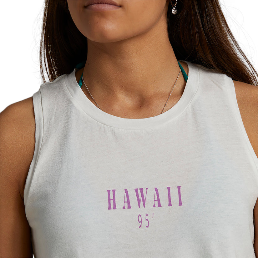 Womens Hawaii Vibes 95 Tank - Salt Crystal