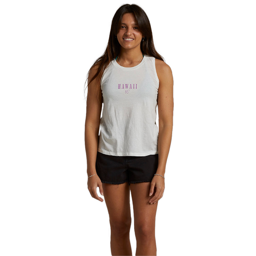 Womens Hawaii Vibes 95 Tank - Salt Crystal