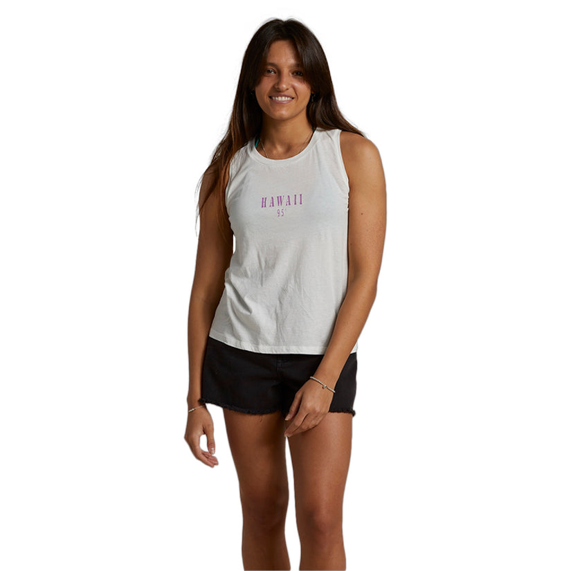 Womens Hawaii Vibes 95 Tank - Salt Crystal