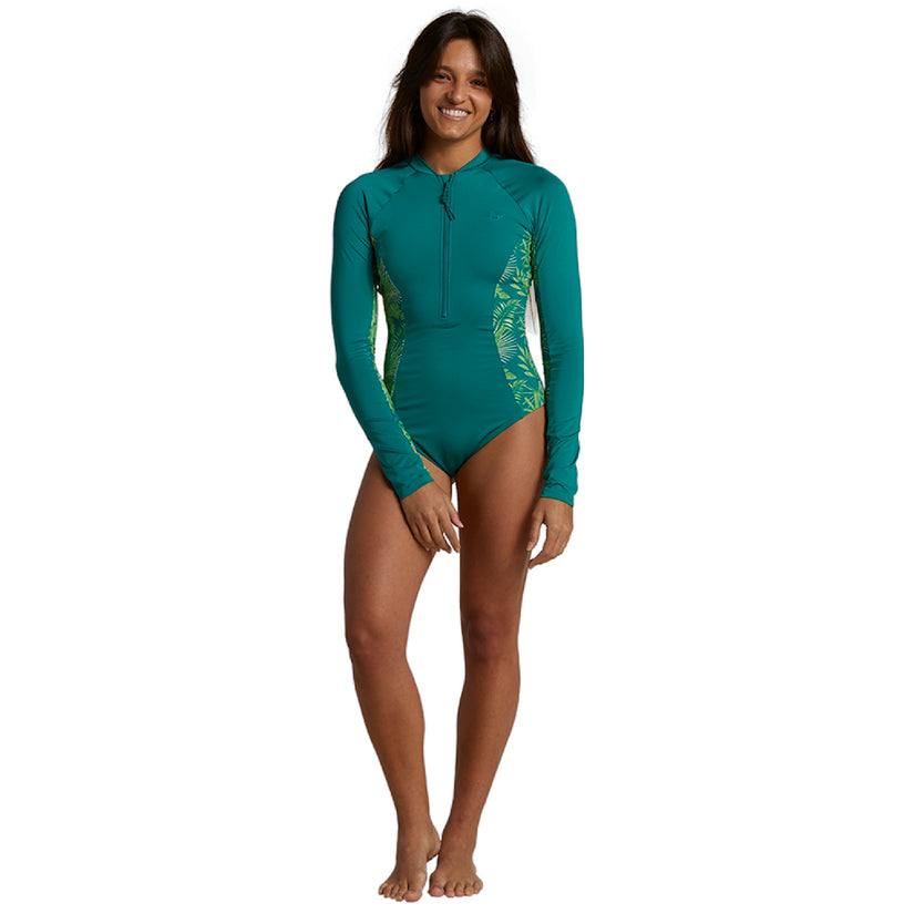 Womens Poipu Palm Bodysuit - Jade