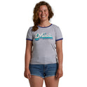 Womens Ma-Maui Ringer Short Sleeve Tee - Heather Grey