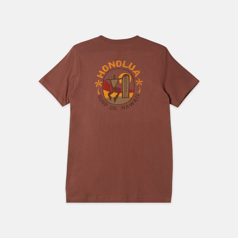 Mens Makahiki Short Sleeve Tee - Brown