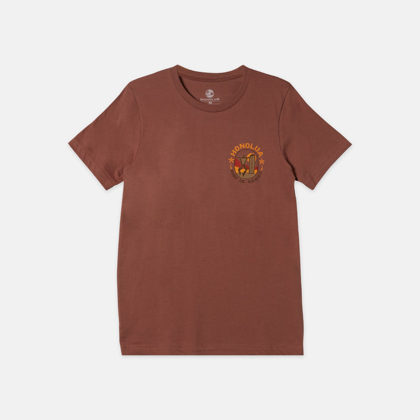 Mens Makahiki Short Sleeve Tee - Brown